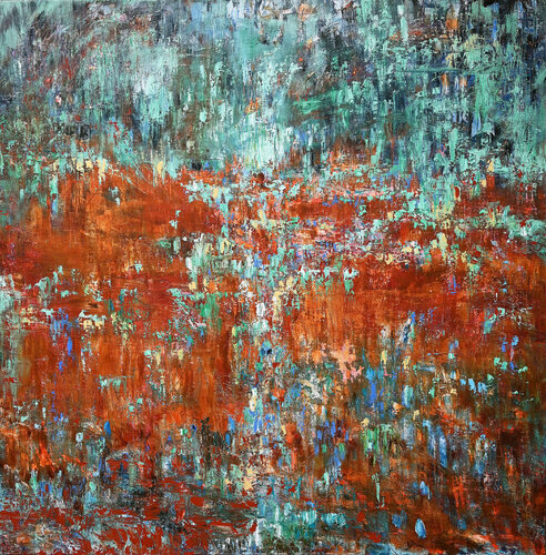 Rusty green by Daphne Verheijke, Painting for Sale on Select