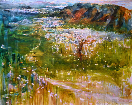 Desire for the land of  Zen by Daphne Verheijke, Painting for Sale on Select