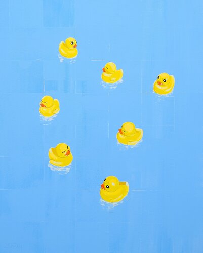 Duck regatta by Carlos Martin, Painting for Sale on Select