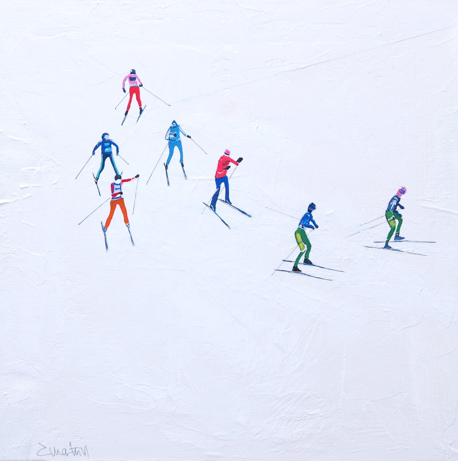 SK Lin40 C2 (framed) Carlos Martin Original painting for sale