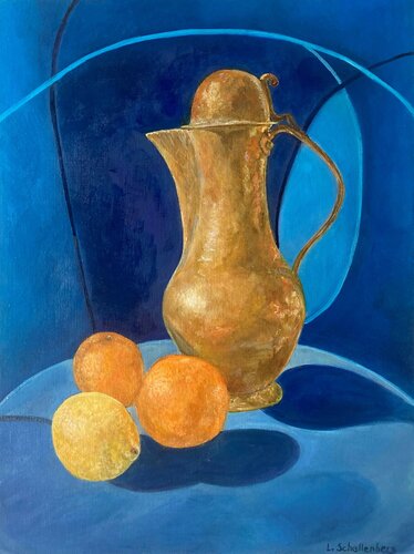 Blue line by Lusie Schellenberg, Painting for Sale on Select