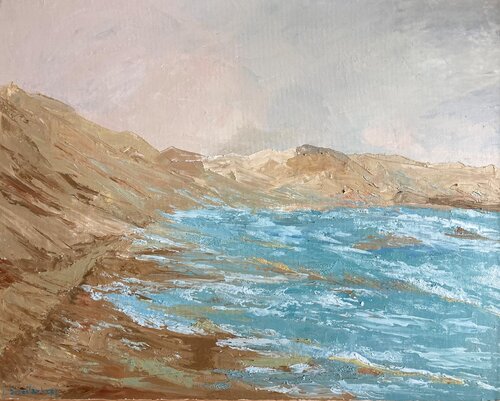 Road to Sandwich Herbour Namibia by Lusie Schellenberg, Painting for Sale on Select