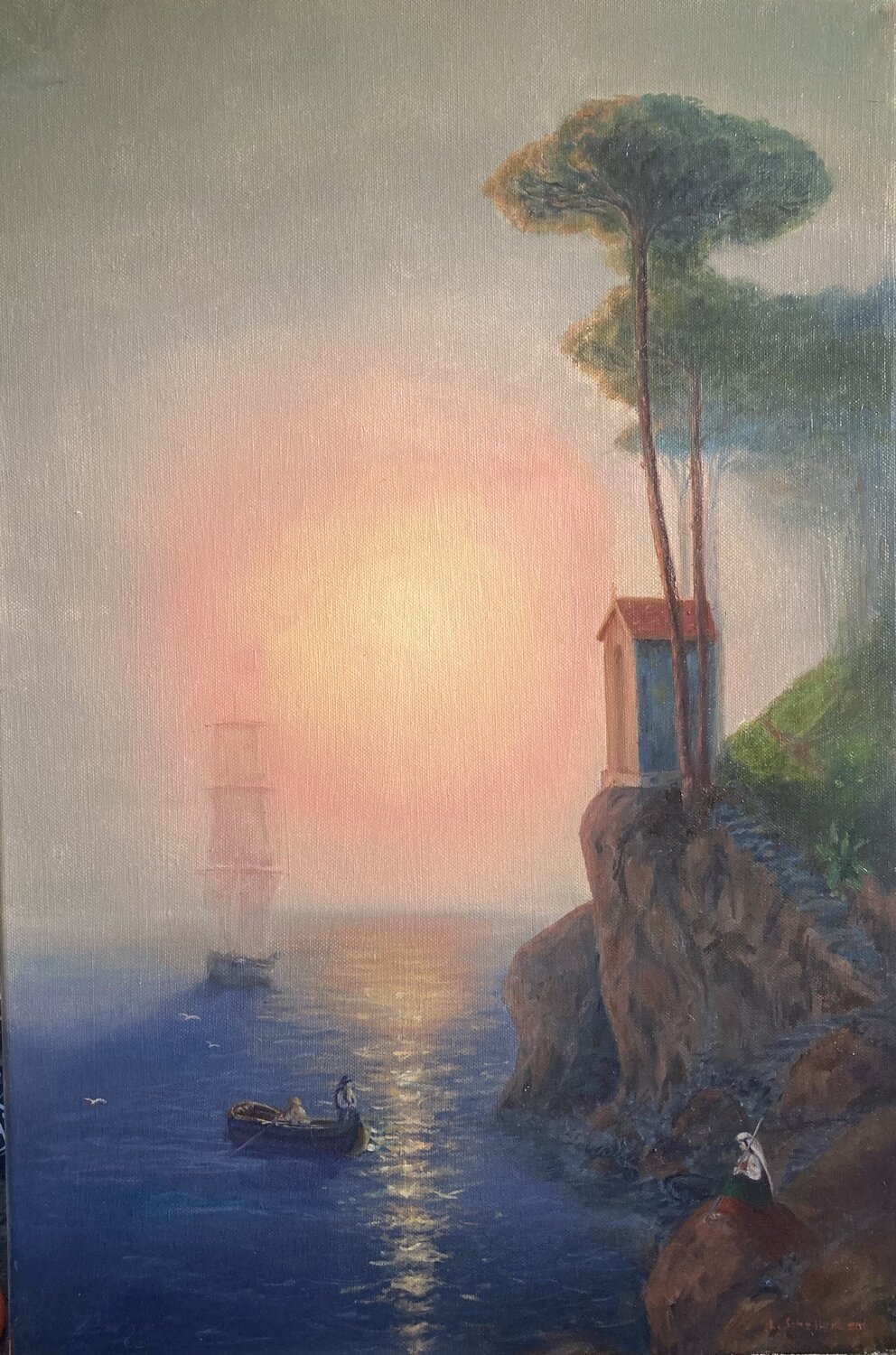 Foggy Morning Lusie Schellenberg Original painting for sale