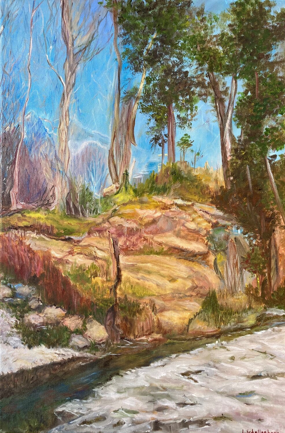 А drop of sun Lusie Schellenberg Original painting for sale