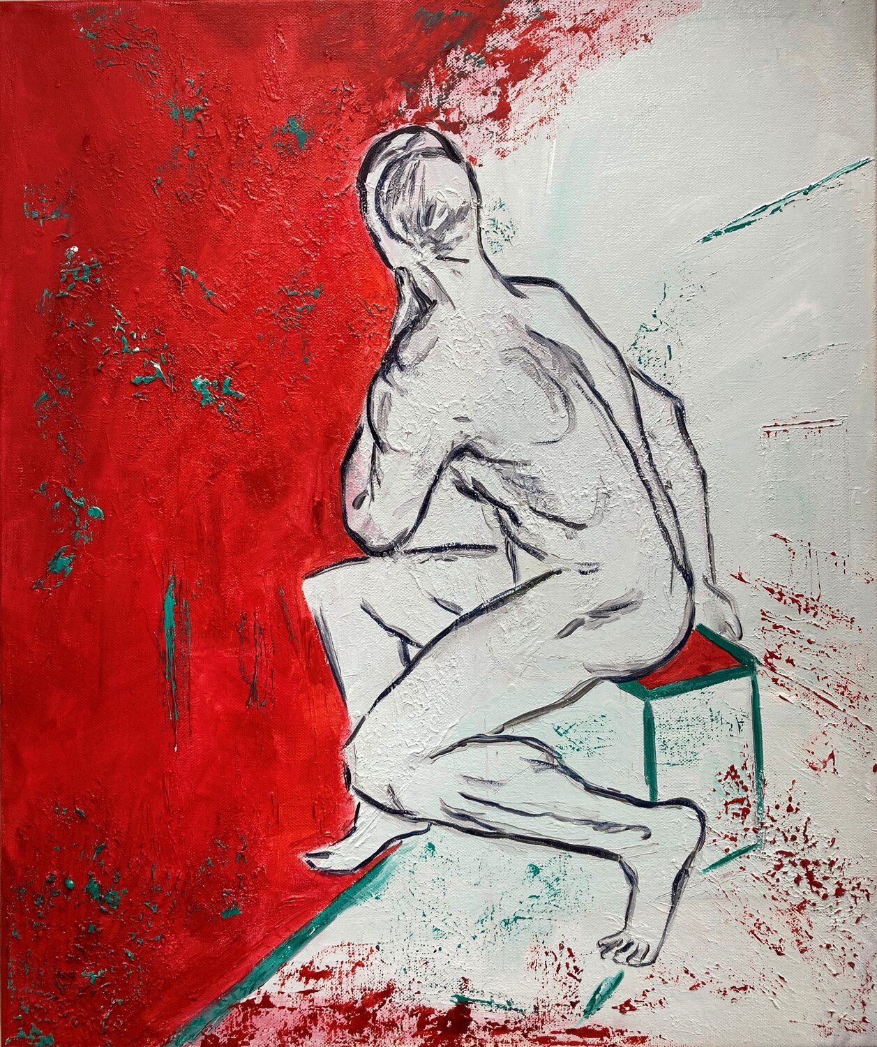 The green line Lusie Schellenberg Original painting for sale