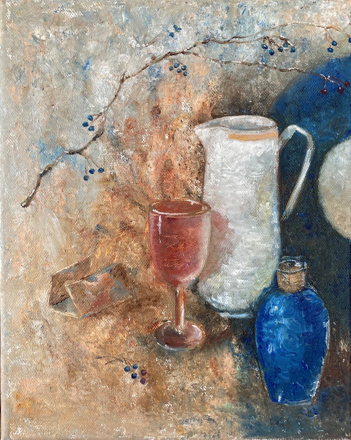 Blue light 1 Lusie Schellenberg Original painting for sale