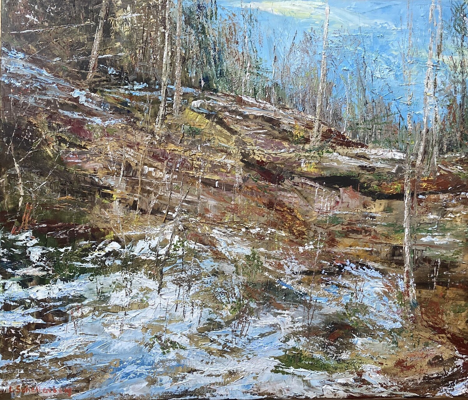 Herbststimmung Lusie Schellenberg Original painting for sale