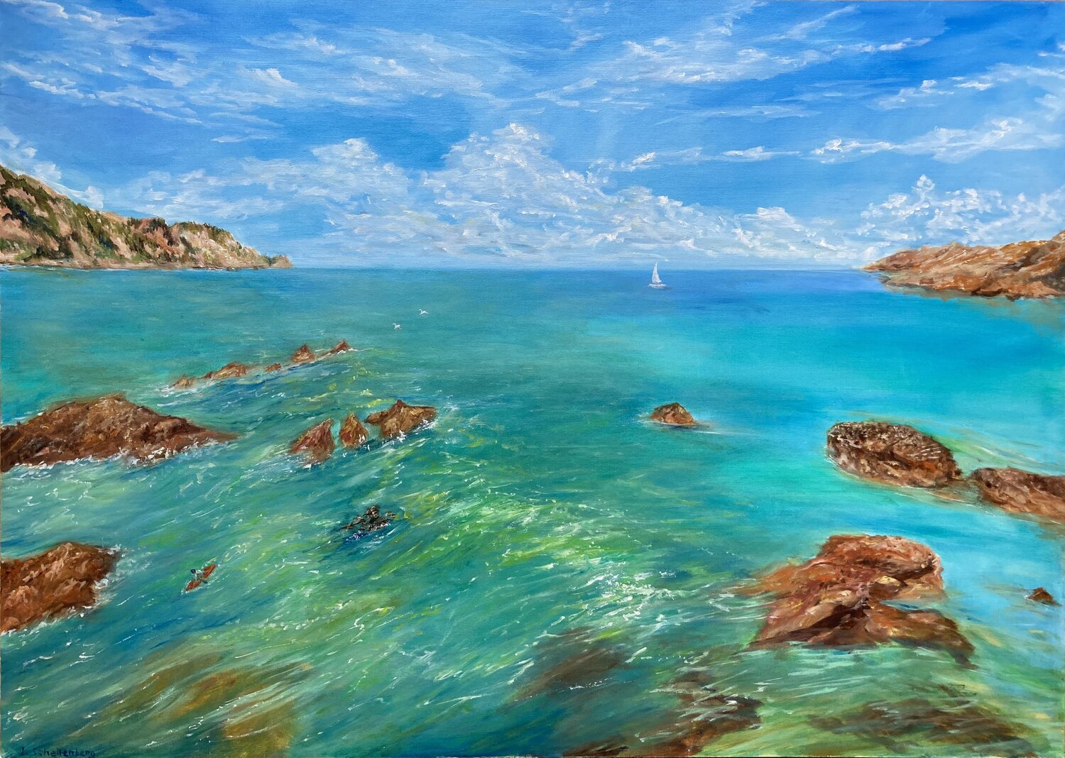 Azure noon Lusie Schellenberg Original painting for sale