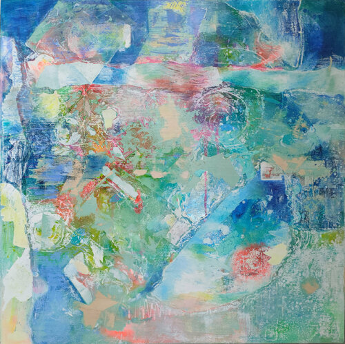 Le bleu du printemps by Marie-Pierre Autonne, Painting for Sale on Select