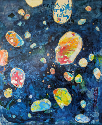 Le bal des astéroïdes by Marie-Pierre Autonne, Painting for Sale on Select