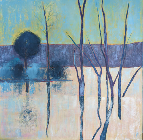 Bleu Loire by Marie-Pierre Autonne, Painting for Sale on Select