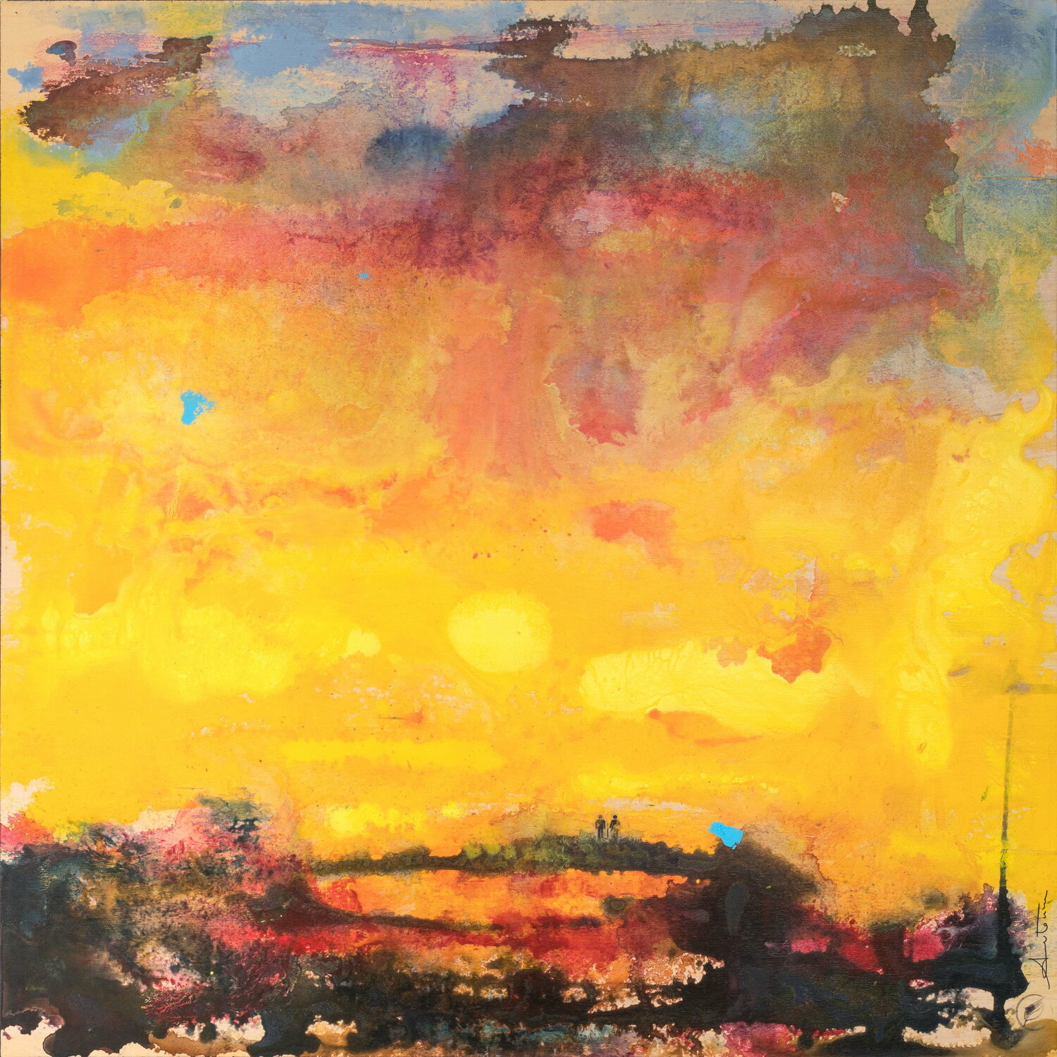 Où sont les colibris ? Marie-Pierre Autonne Original painting for sale