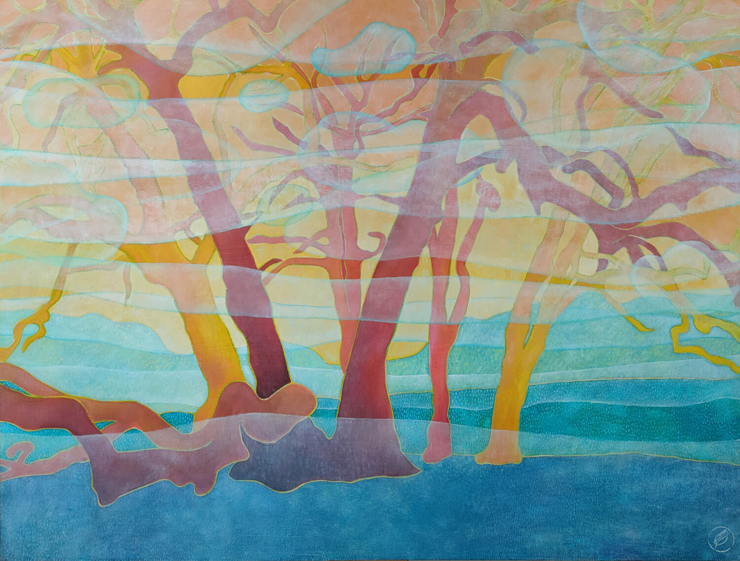 Le bleu des brumes Marie-Pierre Autonne Original painting for sale