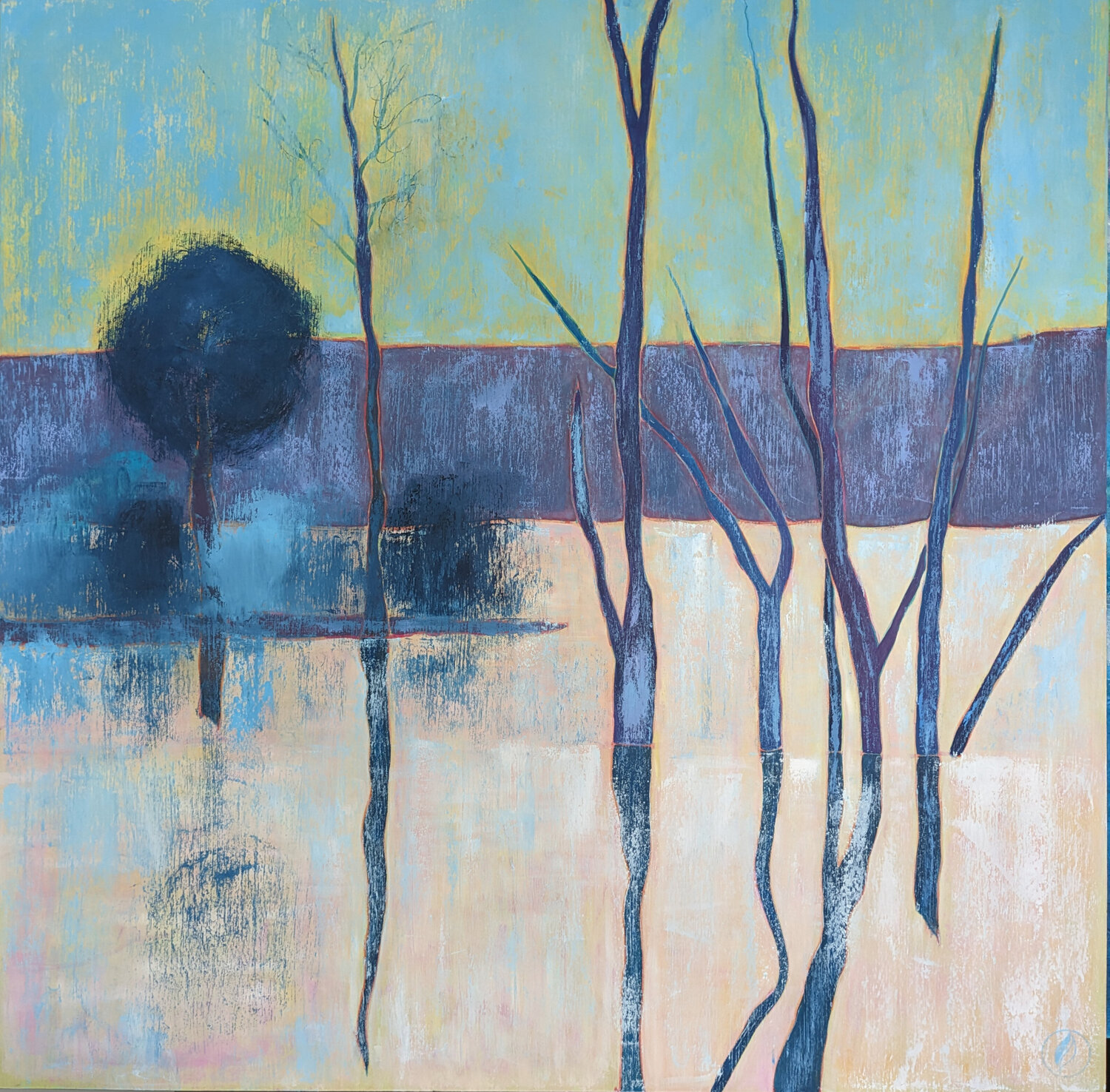 Bleu Loire Marie-Pierre Autonne Original painting for sale