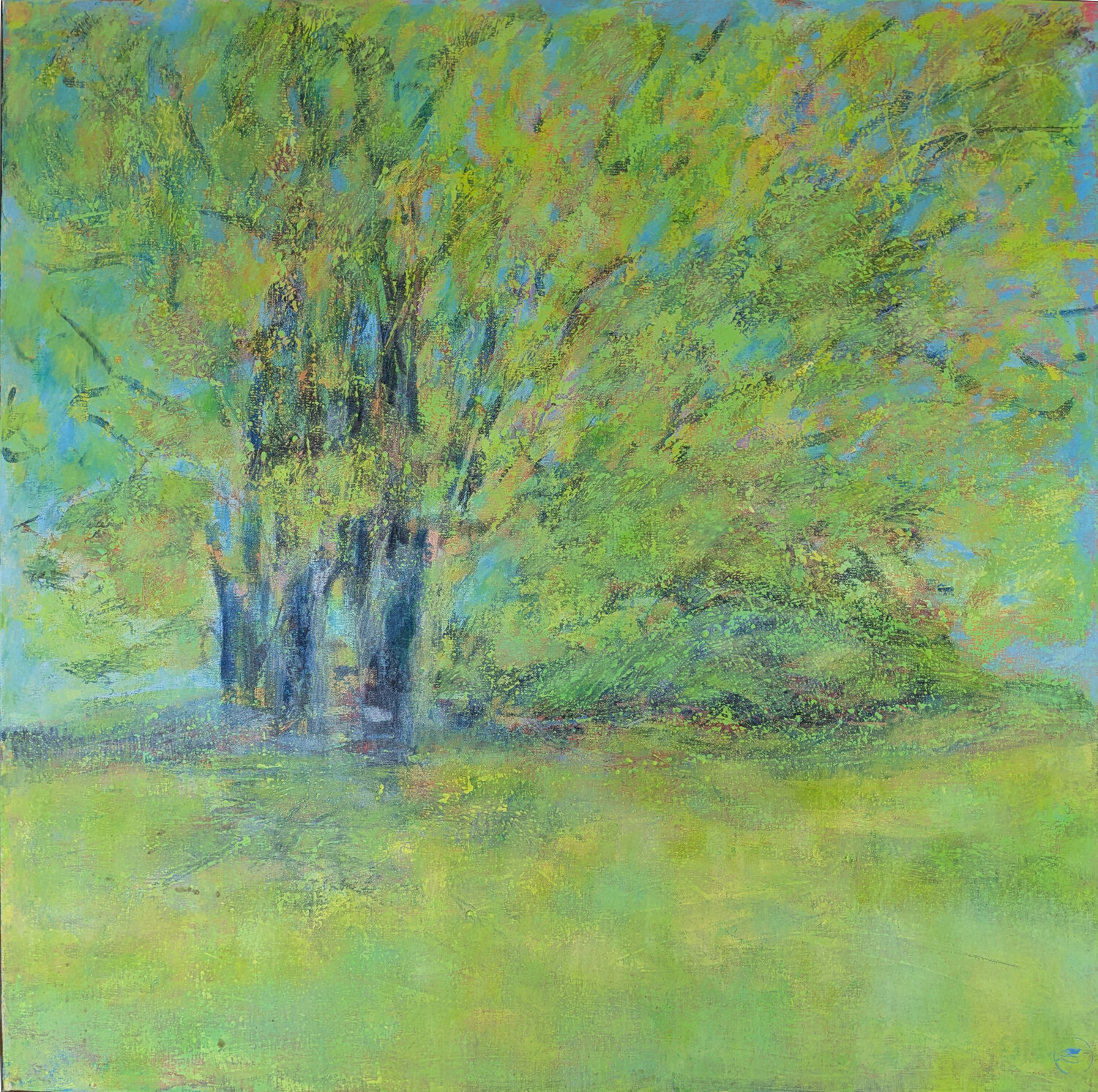 Un jour dans le vert Marie-Pierre Autonne Original painting for sale
