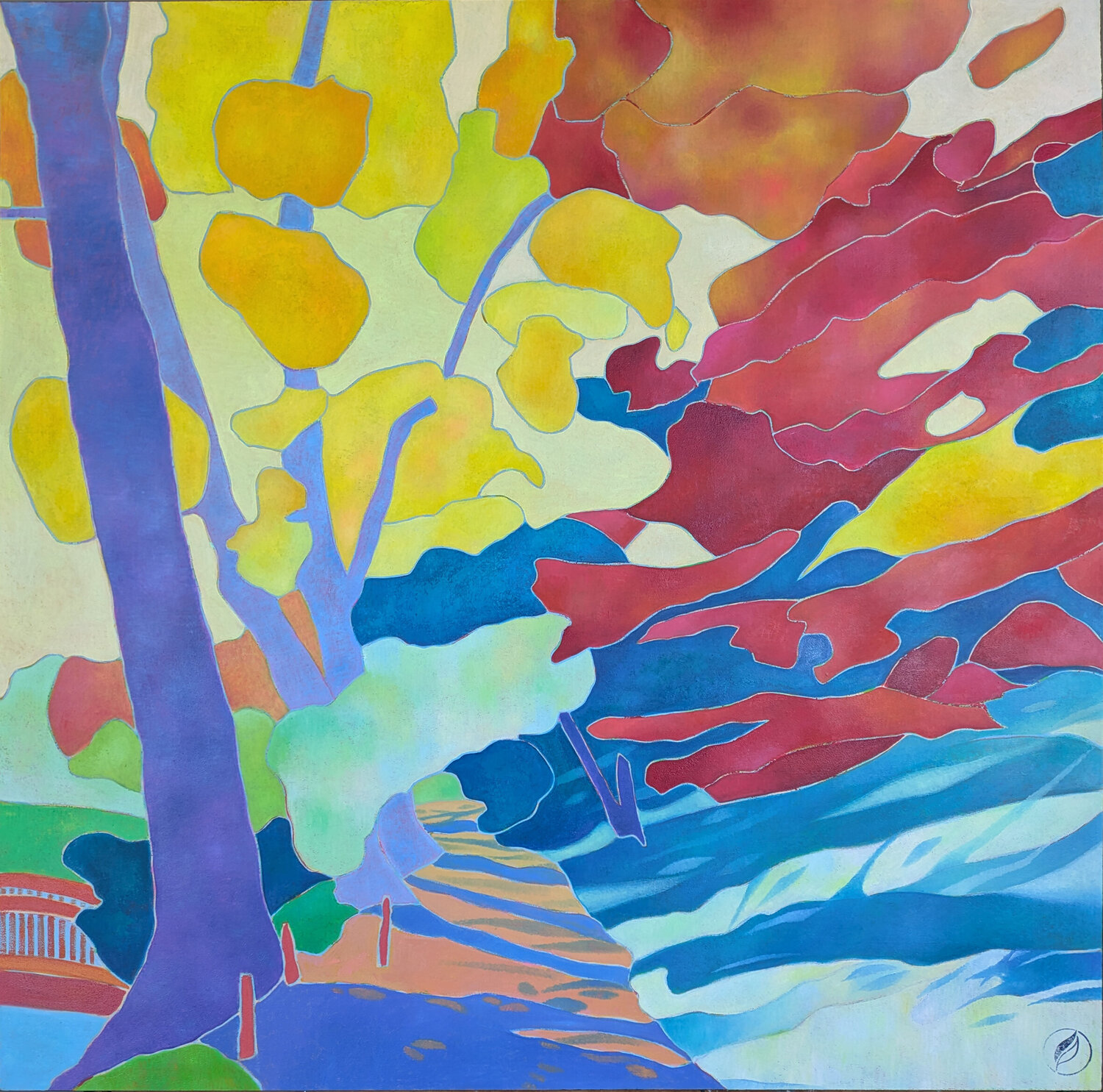 Sur le chemin de Maulévrier Marie-Pierre Autonne Original painting for sale