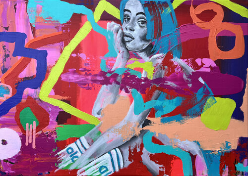 AUFRECHT. by Karin Doering, Painting for Sale on Select