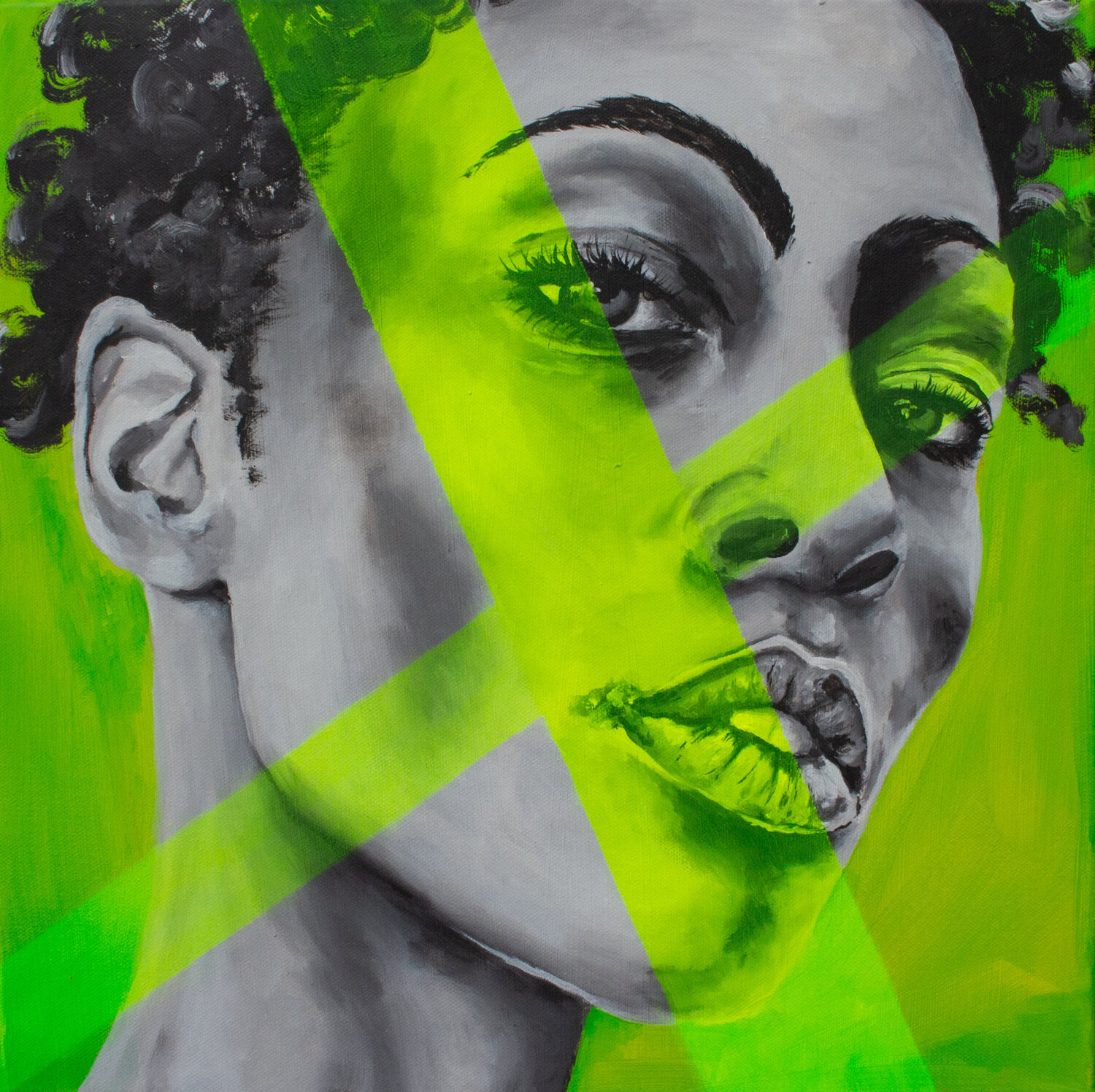 GREENER ON THE OTHER SIDE Karin Doering Original painting for sale