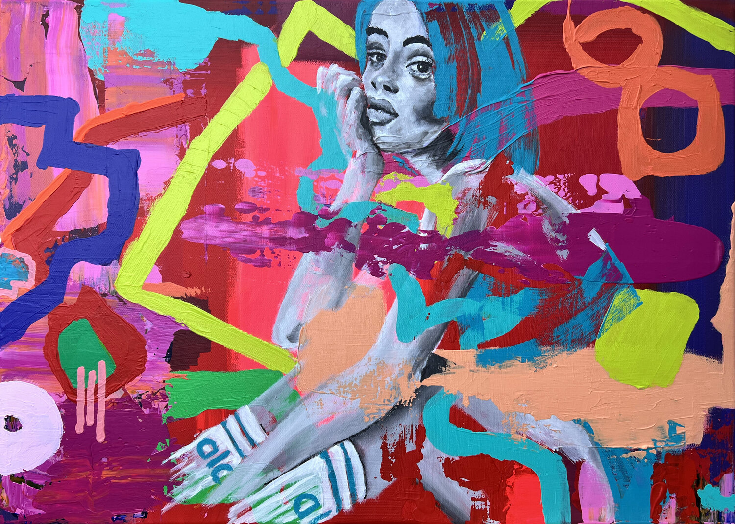 AUFRECHT. Karin Doering Original painting for sale