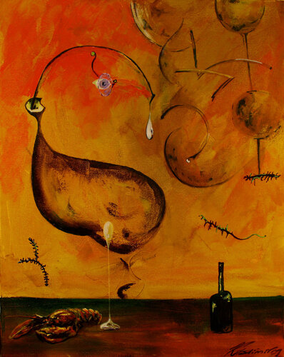 Well-fed and Saturated Life of a Stomach by Vladimir Kolosov, Painting for Sale on Select