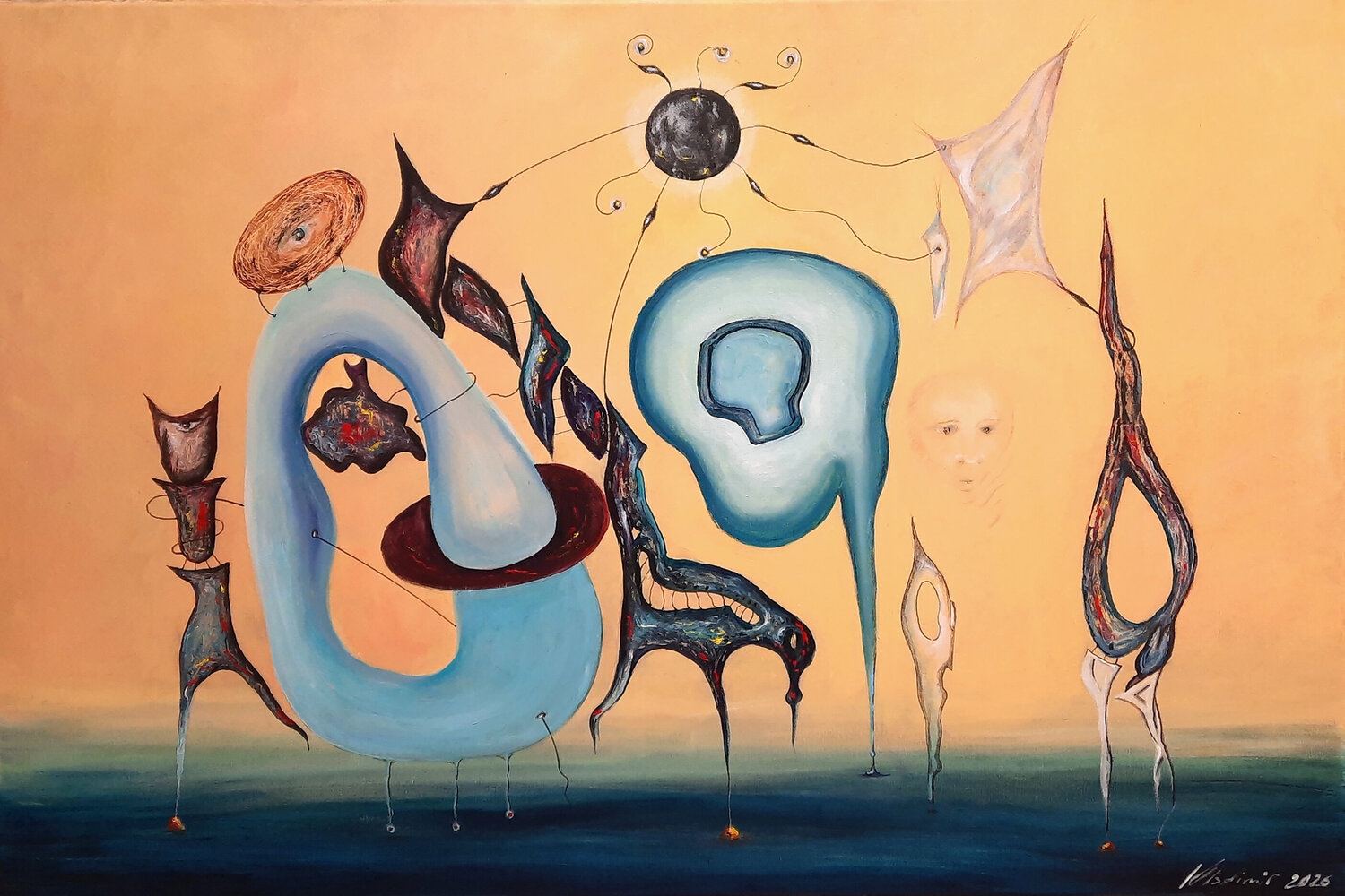 The anatomy of a feeling of the perseverant anticipation Vladimir Kolosov Original painting for sale