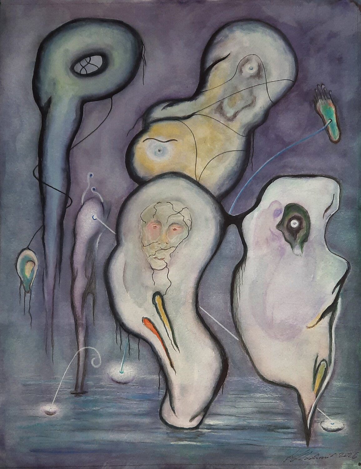 Metaphysics of submission and lack of cause and effects Vladimir Kolosov Original painting for sale