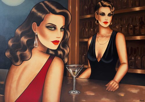 "Behind Her Eyes" - Femme Fatale Serie by Ekaterina Moré, Painting for Sale on Select