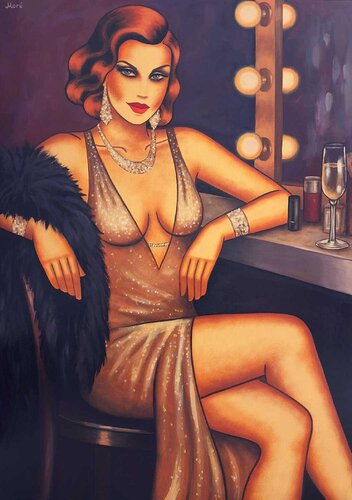 "Backstage Secrets" - Serie Femme Fatale by Ekaterina Moré, Painting for Sale on Select