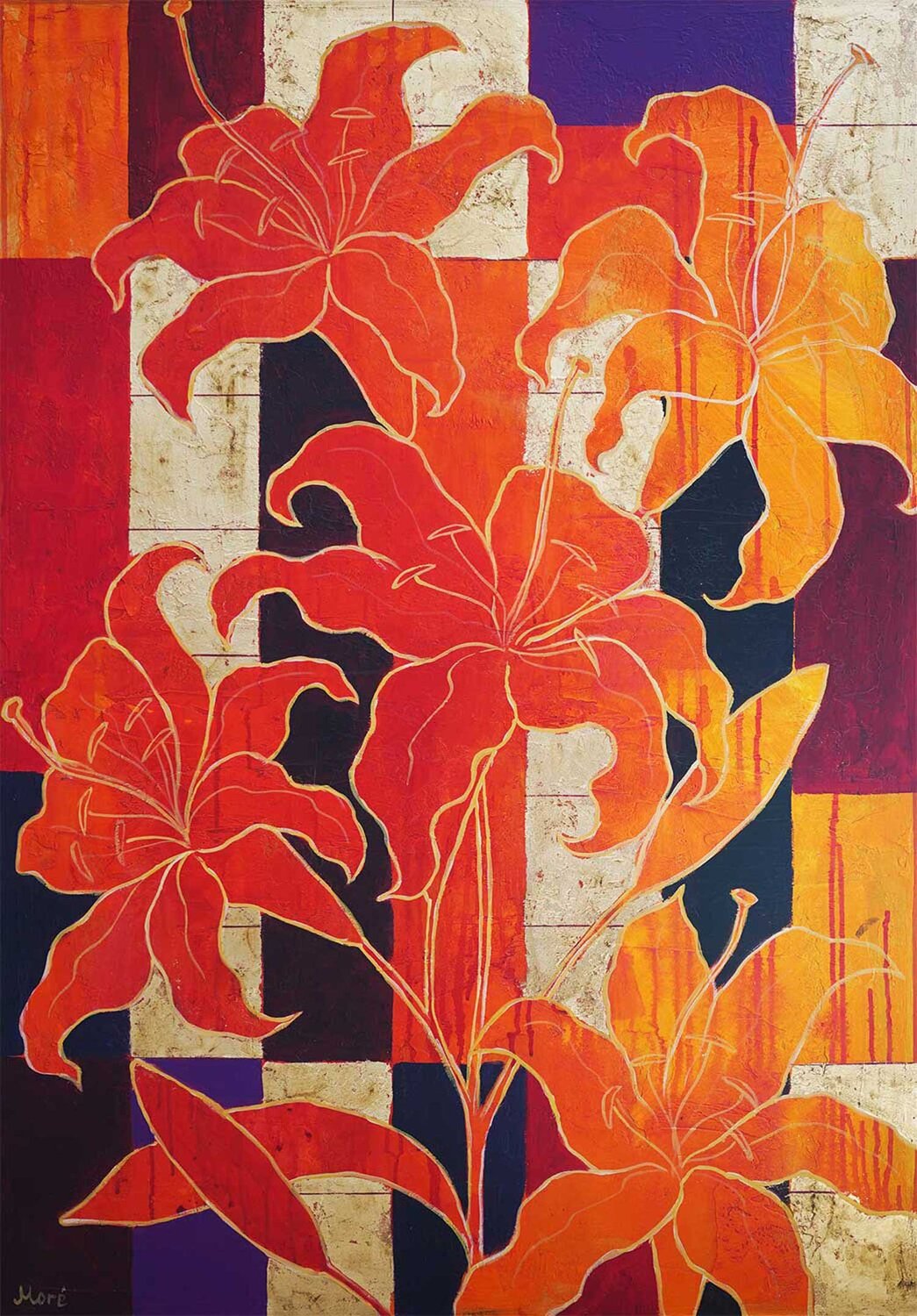 Born of Fire Ekaterina Moré Original painting for sale