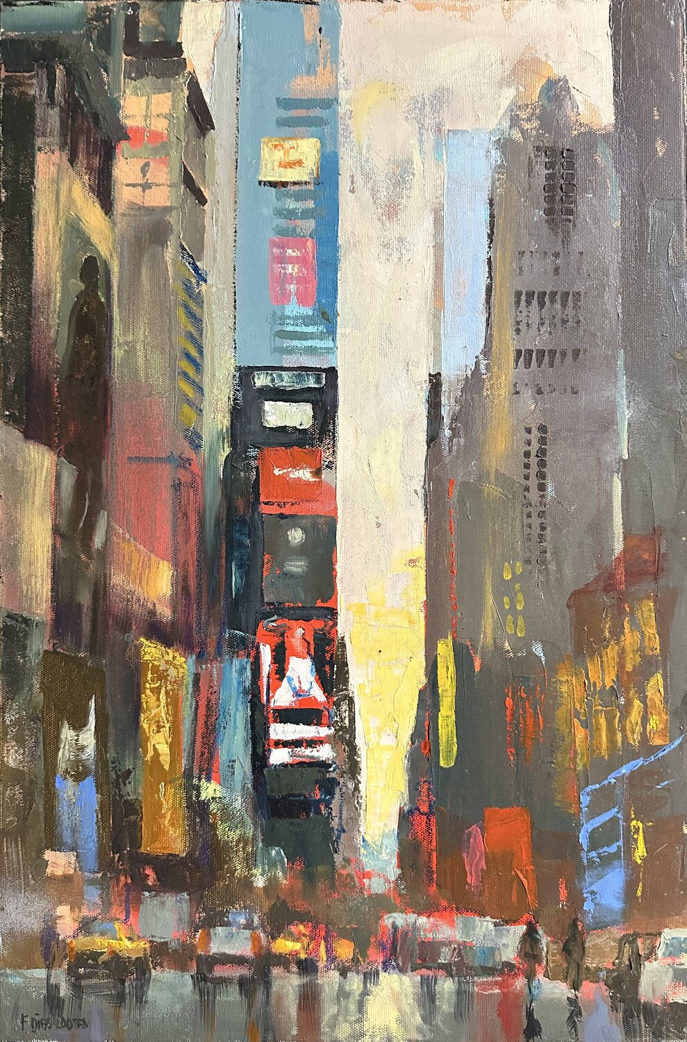 Time Square Florence Dias-Looten Original painting for sale
