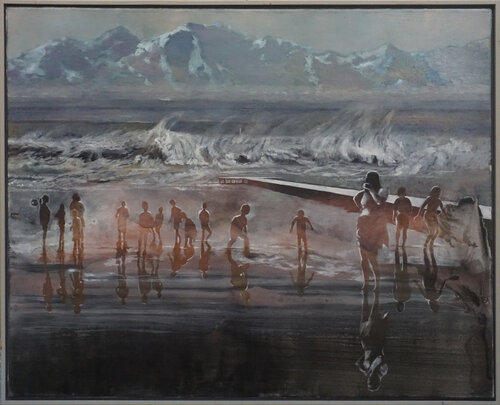 Grado 1 (Badelandschaft) by richard jurtitsch, Painting for Sale on Select