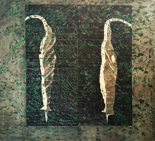 Wunder der Natur (Blossfeldt) (2 teilig) by richard jurtitsch, Painting for Sale on Select