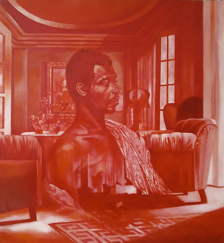 Zu Gast bei Tina /Felix Klein / Der Prinz von Dowuona by richard jurtitsch, Painting for Sale on Select
