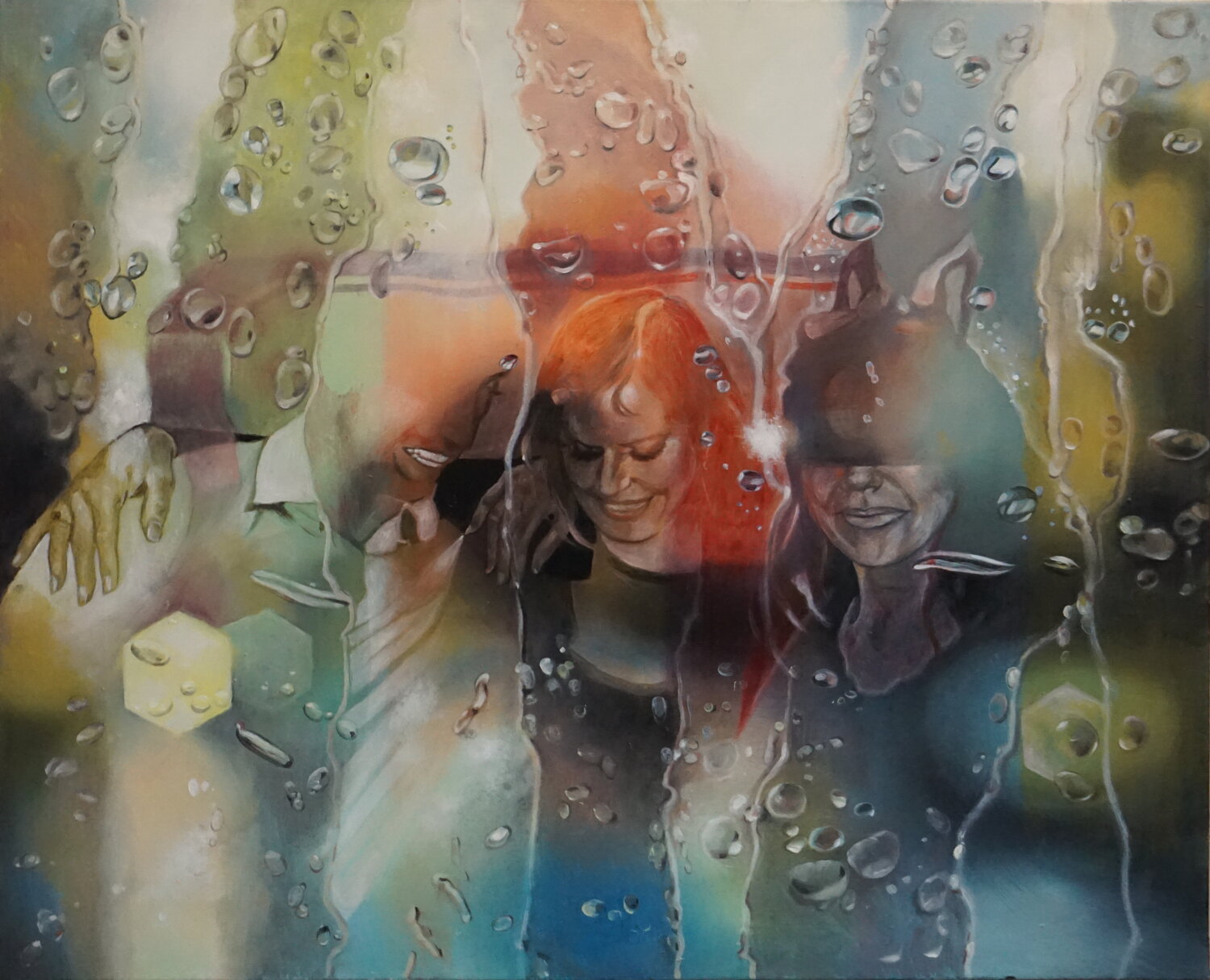 Drops ( Personengruppe) richard jurtitsch Original painting for sale
