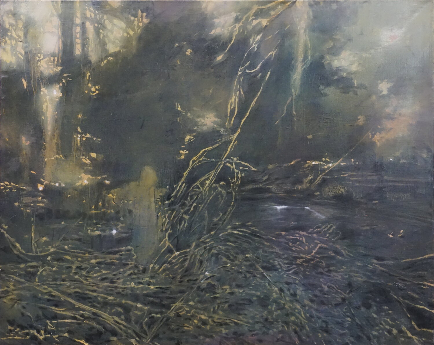 Wienerwald ( Waldlichtung) richard jurtitsch Original painting for sale