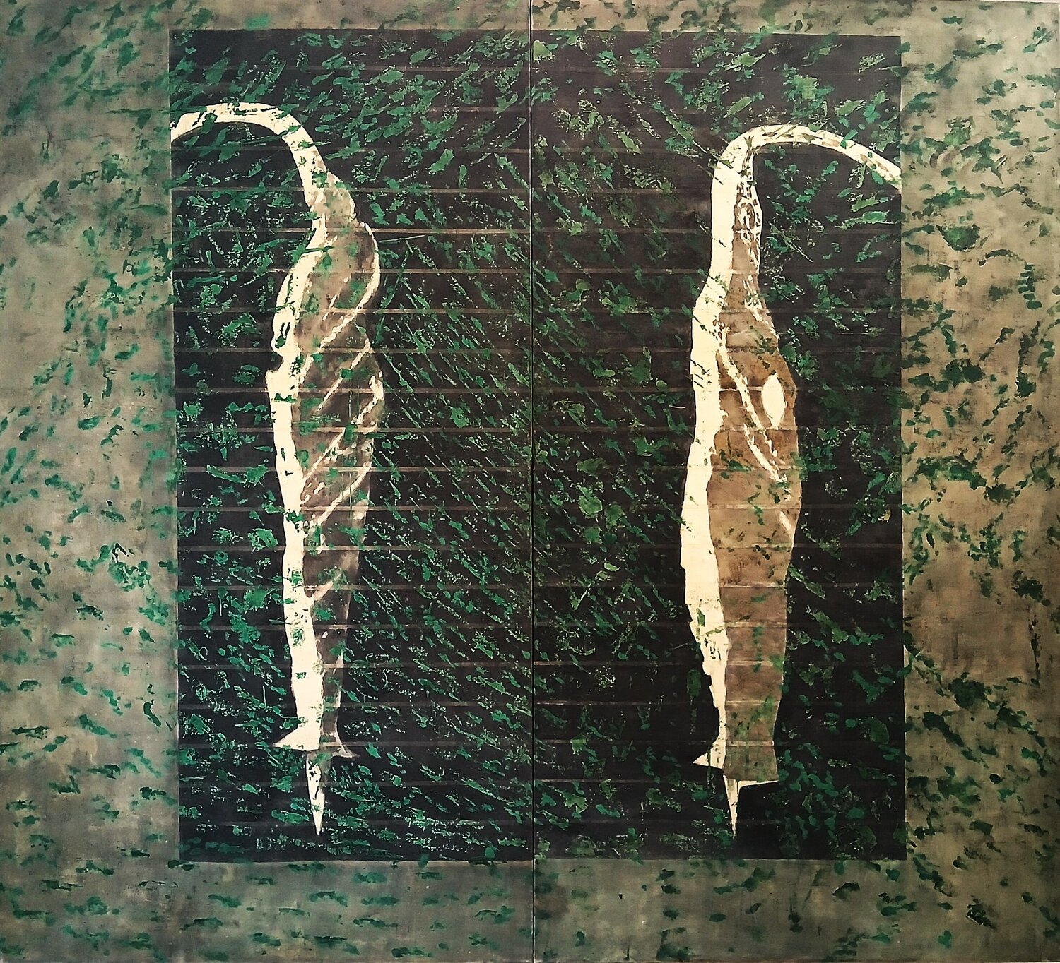 Wunder der Natur (Blossfeldt) (2 teilig) richard jurtitsch Original painting for sale