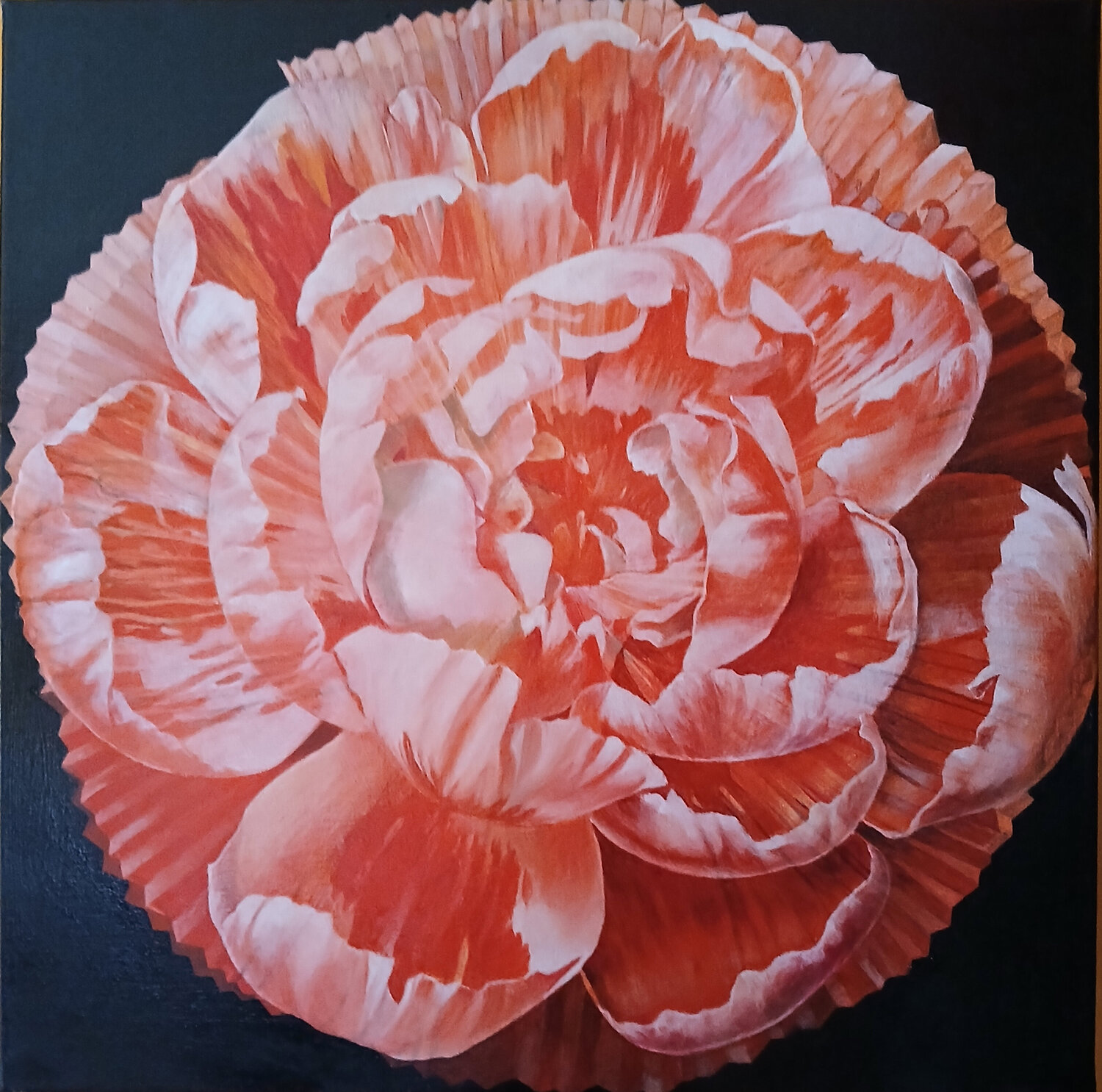 Red Peony richard jurtitsch Original painting for sale