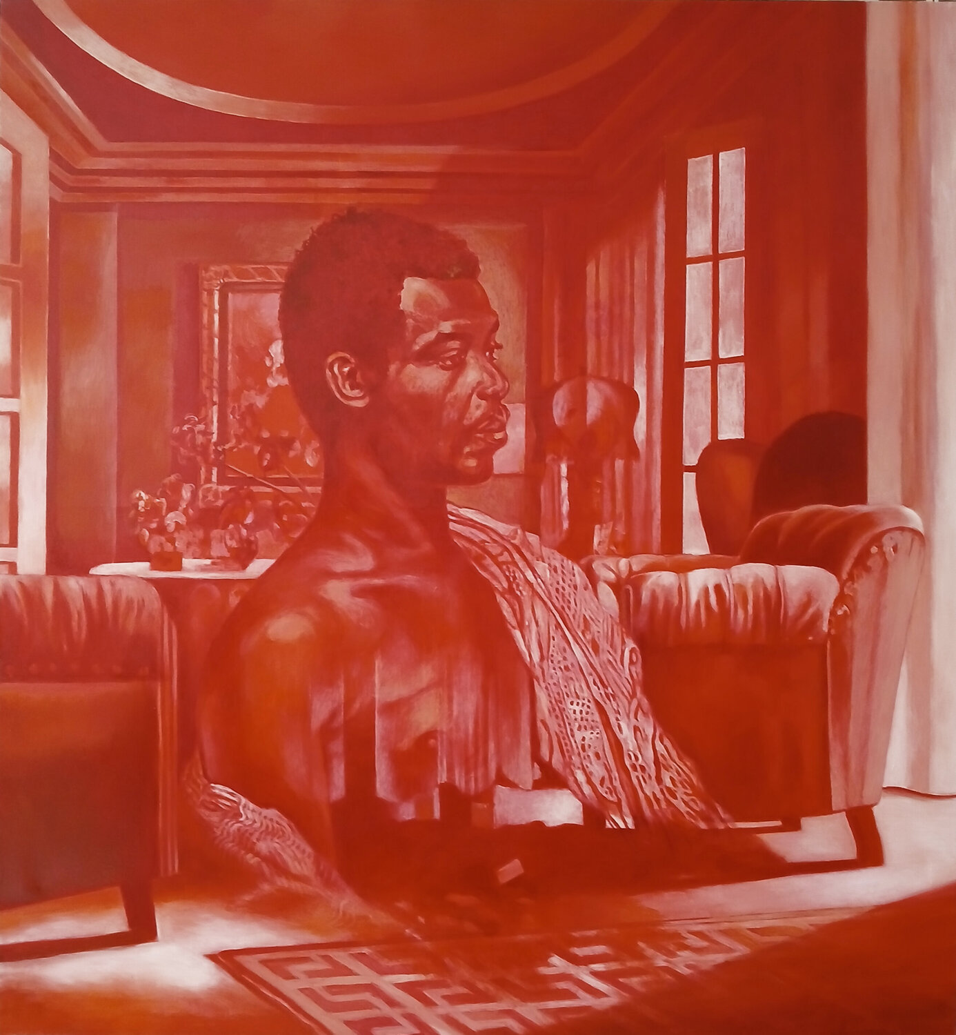 Zu Gast bei Tina /Felix Klein / Der Prinz von Dowuona richard jurtitsch Original painting for sale