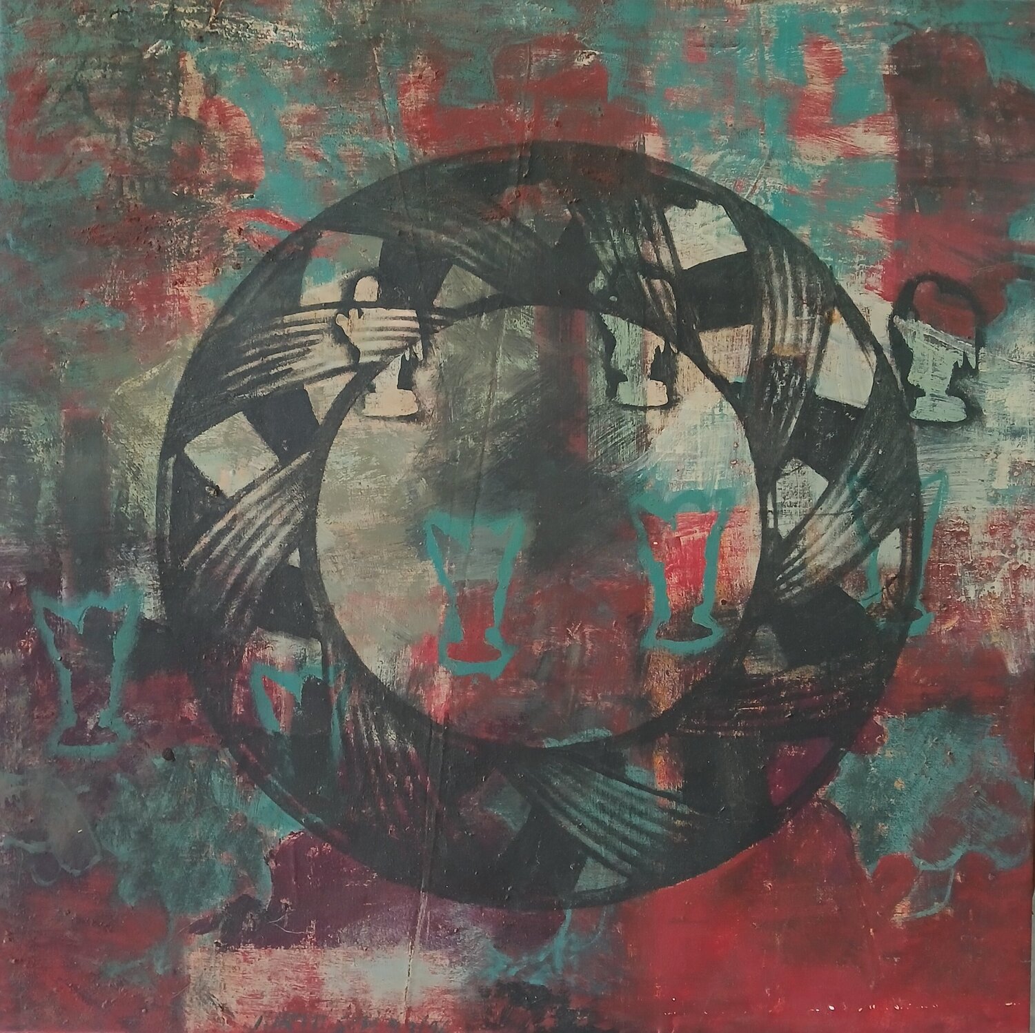 Schmuckscheiben richard jurtitsch Original painting for sale
