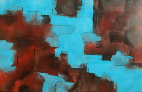 Raumenergien 6 by Kerstin Franz, Painting for Sale on Select