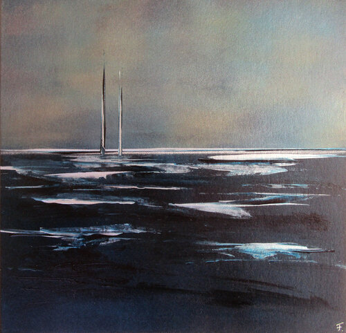 Moonlight 1 by Kerstin Franz, Painting for Sale on Select