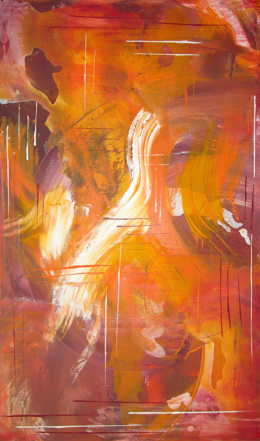 Violette Flamme 1 Kerstin Franz Original painting for sale