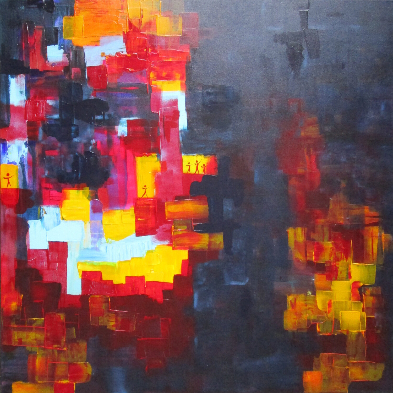 Kunst(T)räume in Bunt Kerstin Franz Original painting for sale