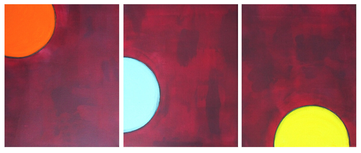 Triptychon Farbkreise 1- 3 Kerstin Franz Original painting for sale