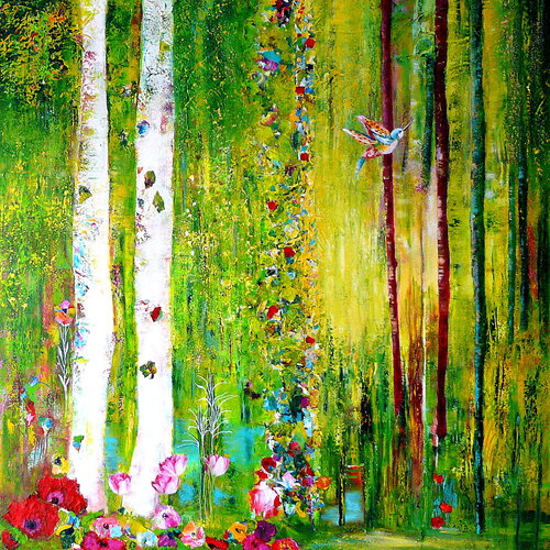 Zauberwald (17) by Blanka Mandel, Painting for Sale on Select