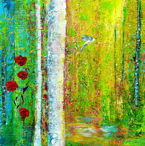 Zauberwald (18) by Blanka Mandel, Painting for Sale on Select