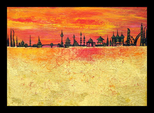 Ein orientalisches Märchen im Lichtspiel der Abendsonne by Blanka Mandel, Painting for Sale on Select
