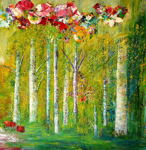 Zauberwald (19) by Blanka Mandel, Painting for Sale on Select