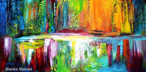 Connected worlds by Blanka Mandel, Painting for Sale on Select