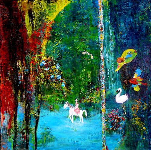 Fliegende Fische by Blanka Mandel, Painting for Sale on Select